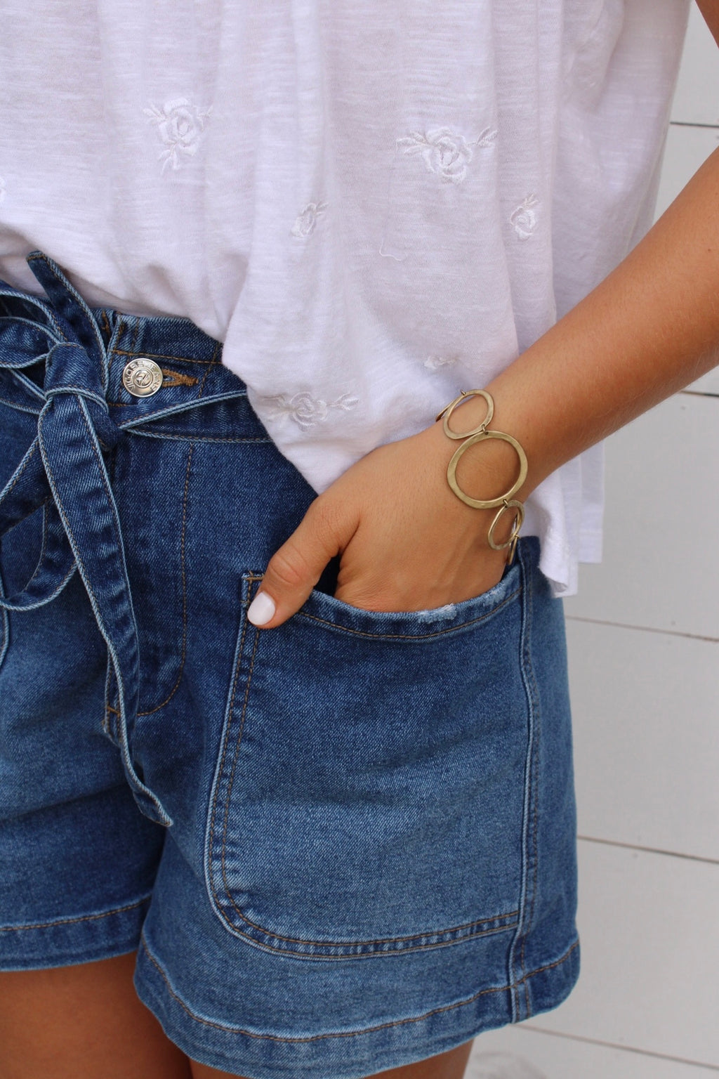 Circle Link Brass Bracelet