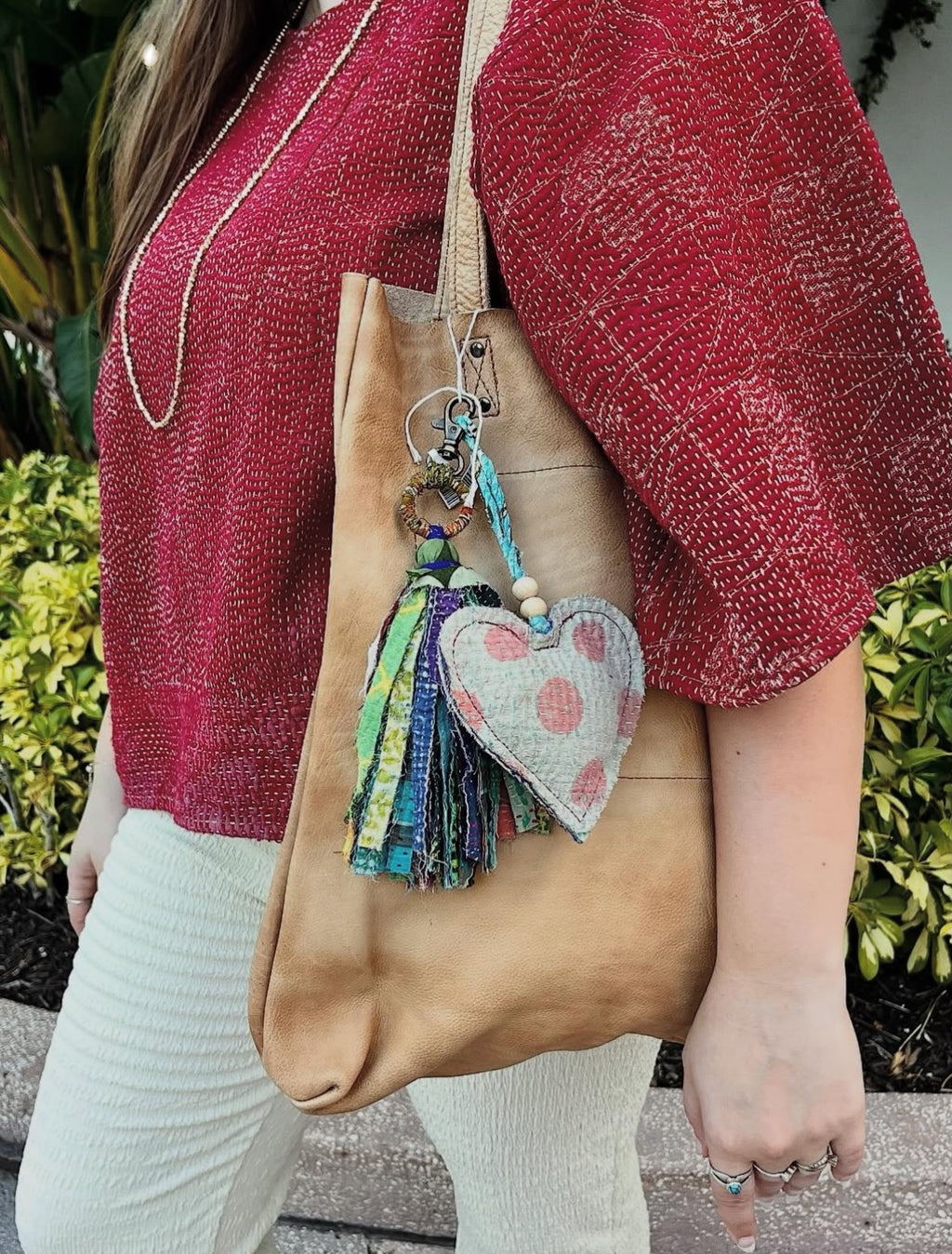 Kantha Tassel Keychain