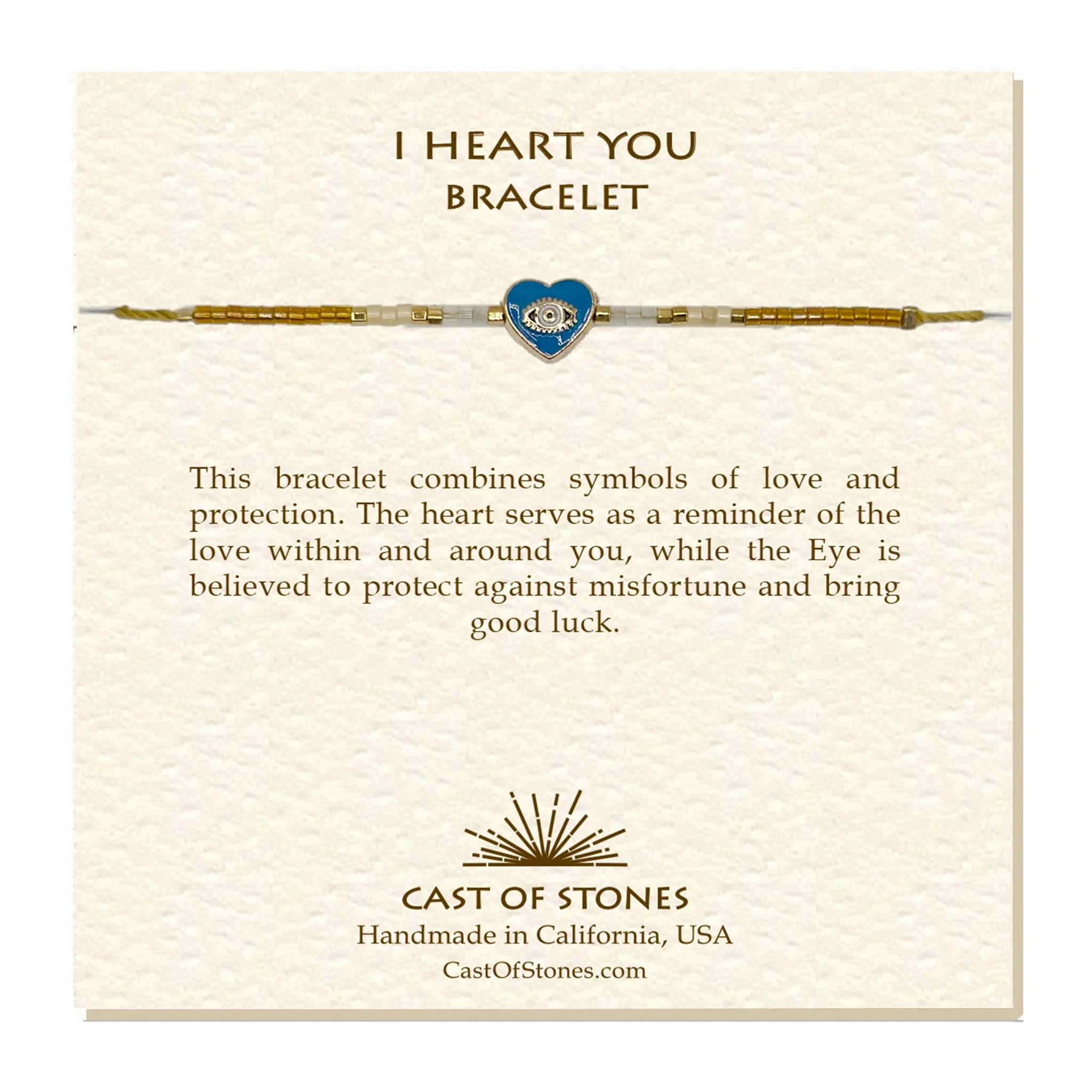 I Heart You Beaded Bracelet