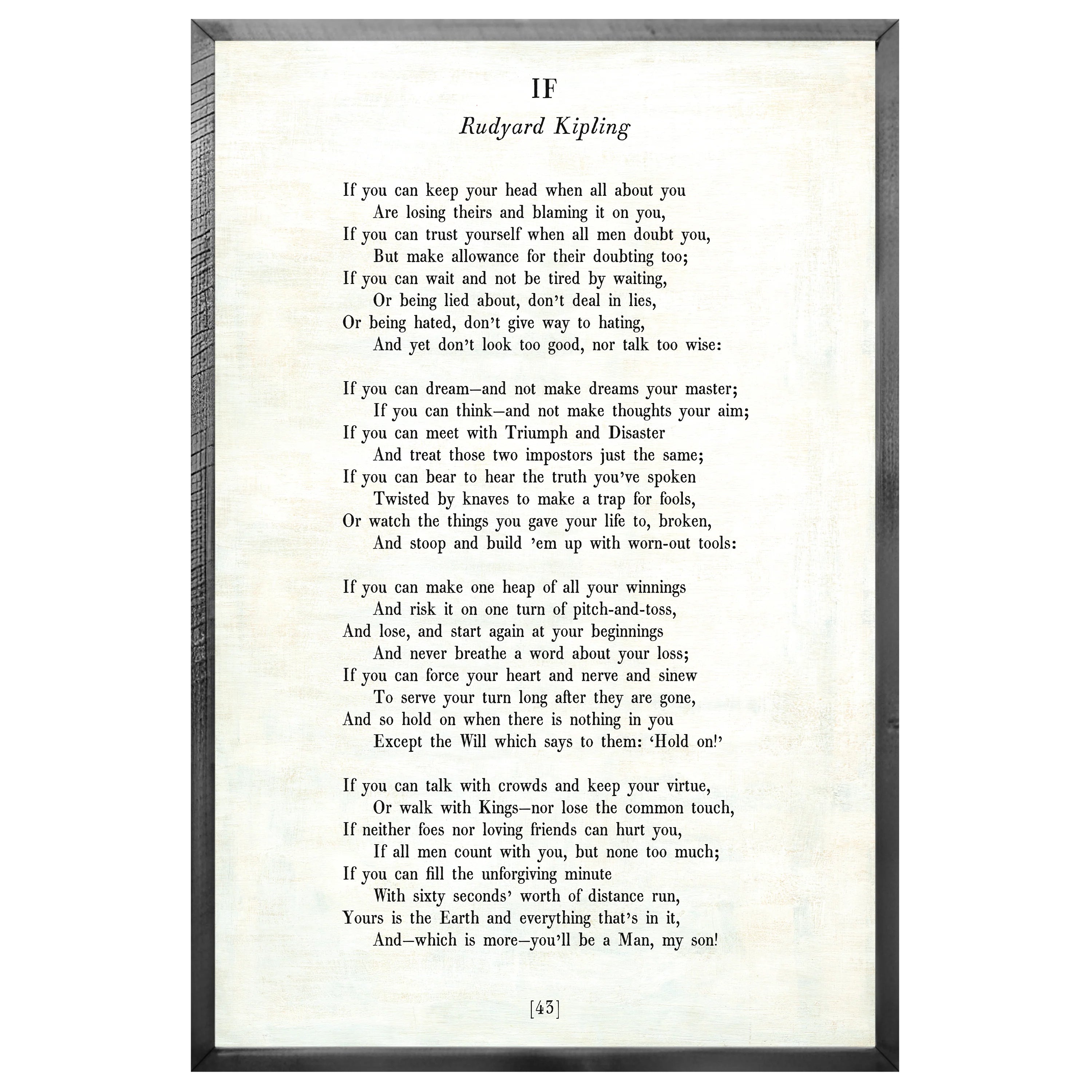 If Art Print - Grey Wood