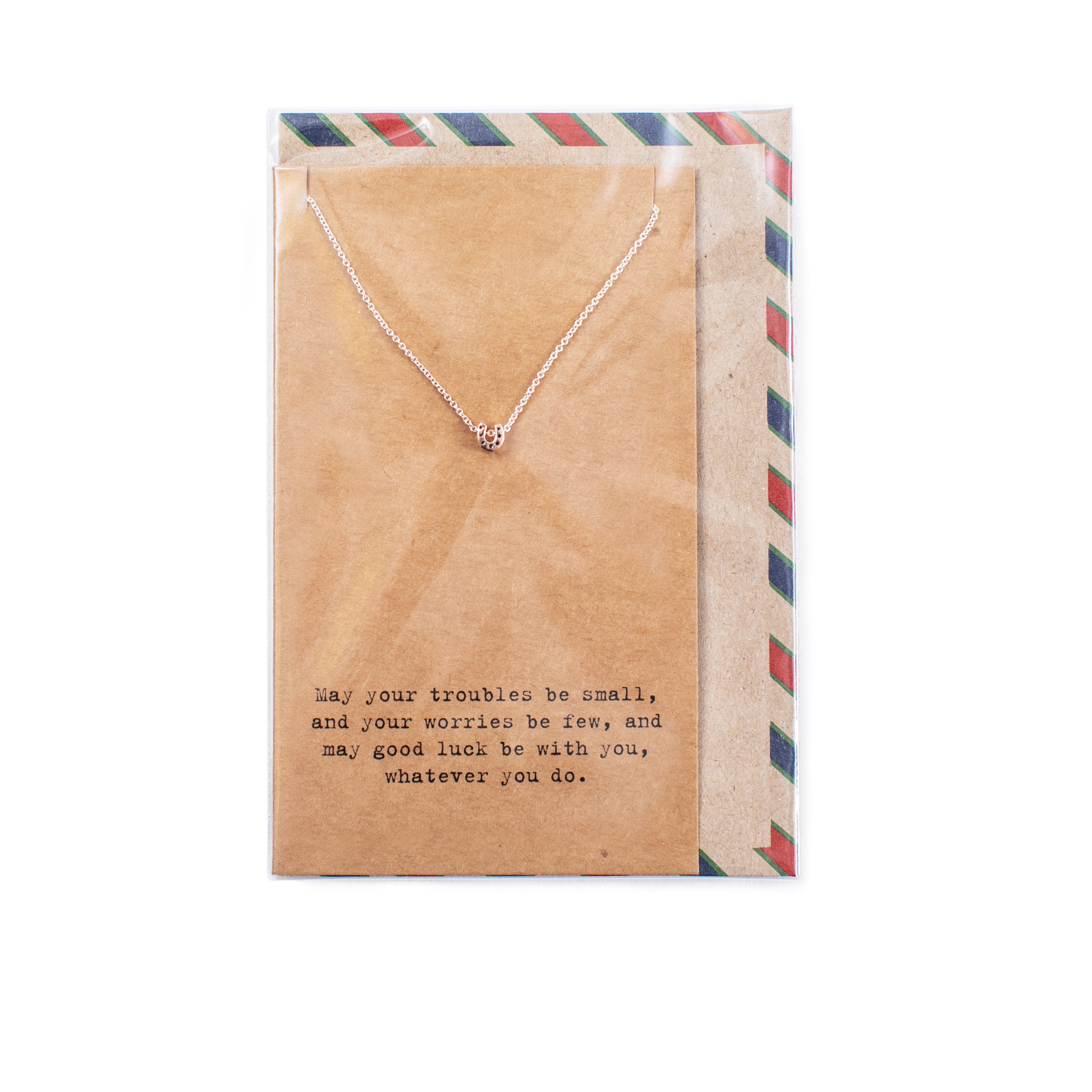***Air Mail Charm Collection - Necklace - Rose Gold Horseshoe