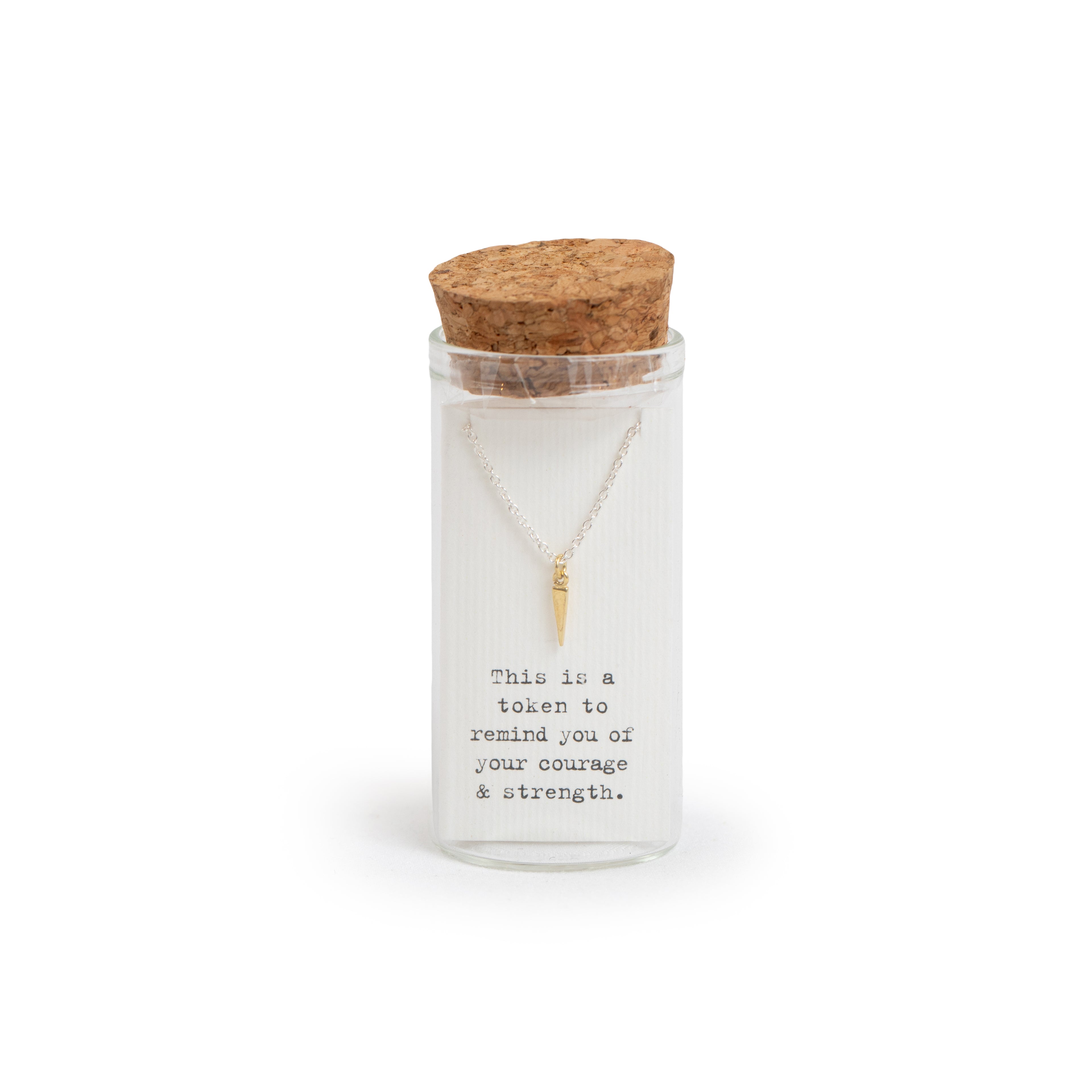 Message in a Bottle Necklace Collection - Gold Isosceles Triangle