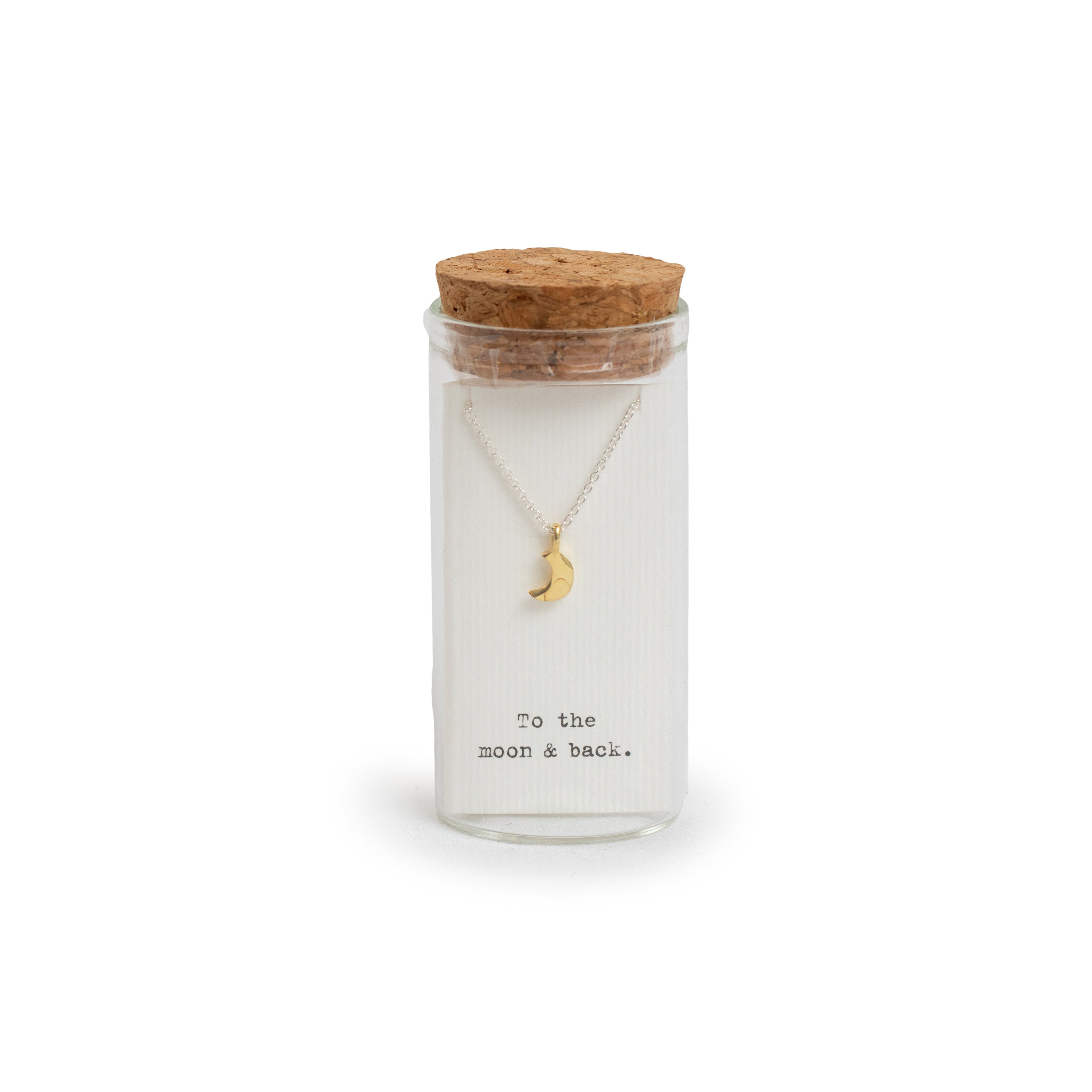 Message in a Bottle Necklace Collection - Gold Moon