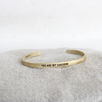 You Are My Sunshine Brass Cuff