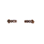 Gold Plated Bezel Cuff Earrings