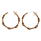 ***Ethiopian Opal Hoops - Gold Plated Brass
