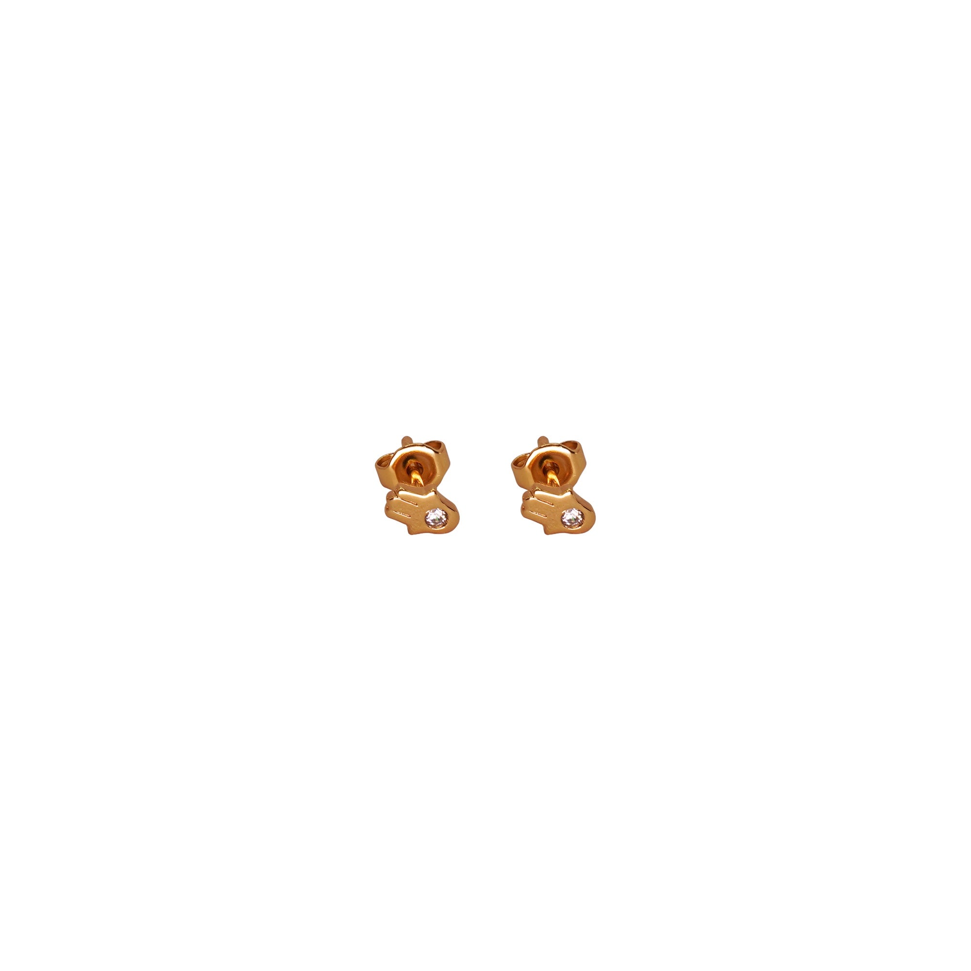 Tiny Hand Stud Earrings