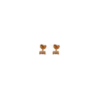 Tiny Single Bar Crystal Stud Earrings