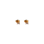 Tiny Crystal Bar Gold Stud Earrings