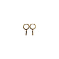 Hoop Earring - CZ Stone Dangle