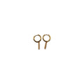 Hoop Earring - Bezel Dot Dangle
