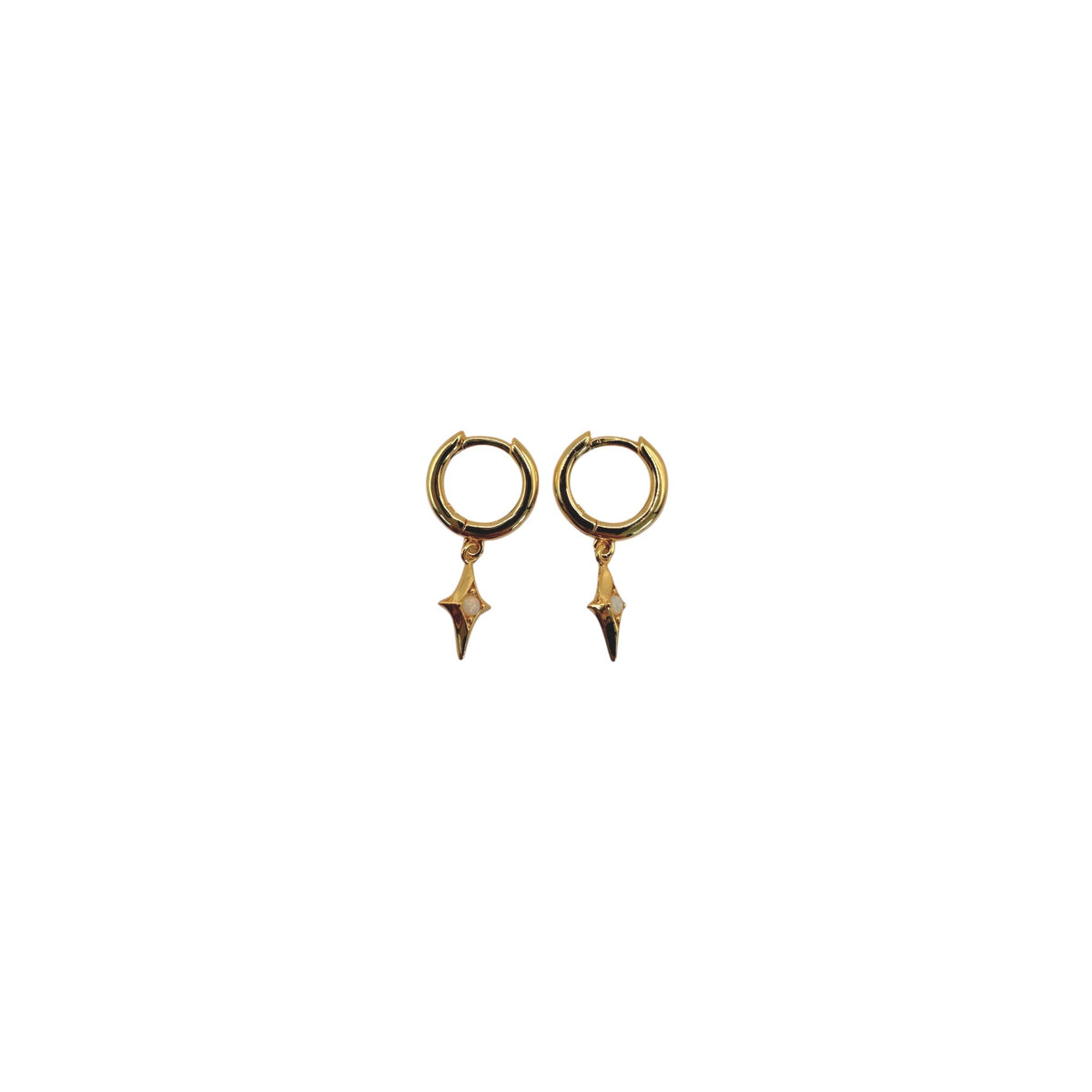 Hoop Earring -Starburst Opal