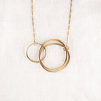 Brass Circle Link Necklace