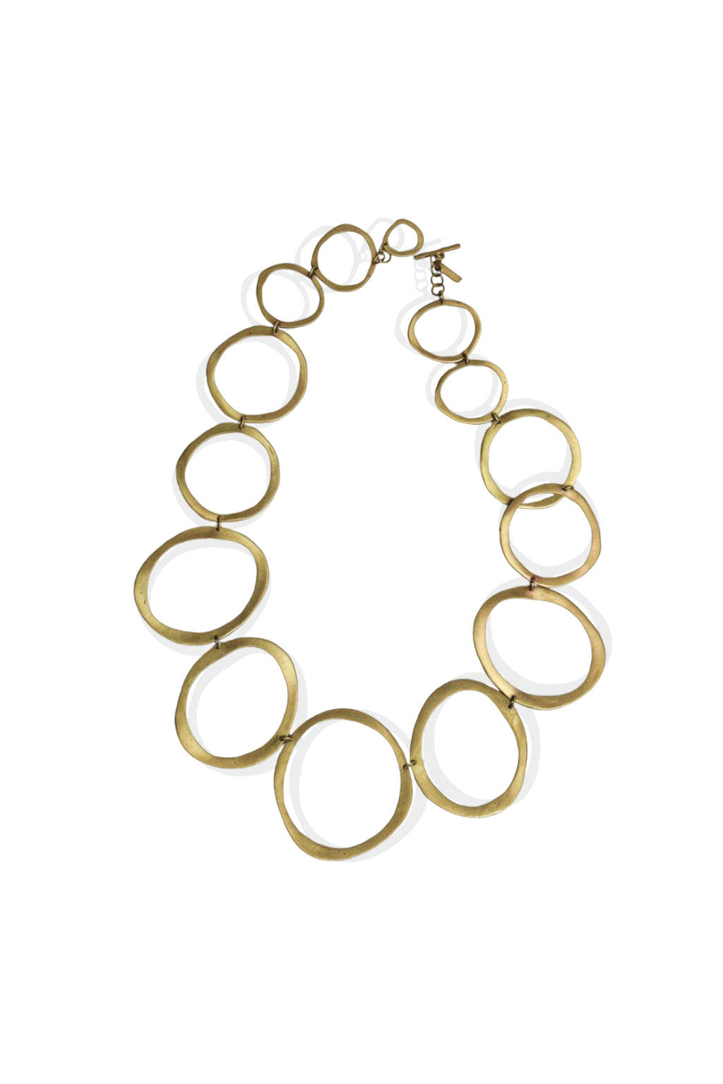 Brass Large Circle link Necklace