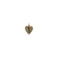 Charm Ribbed Heart 16.5mm