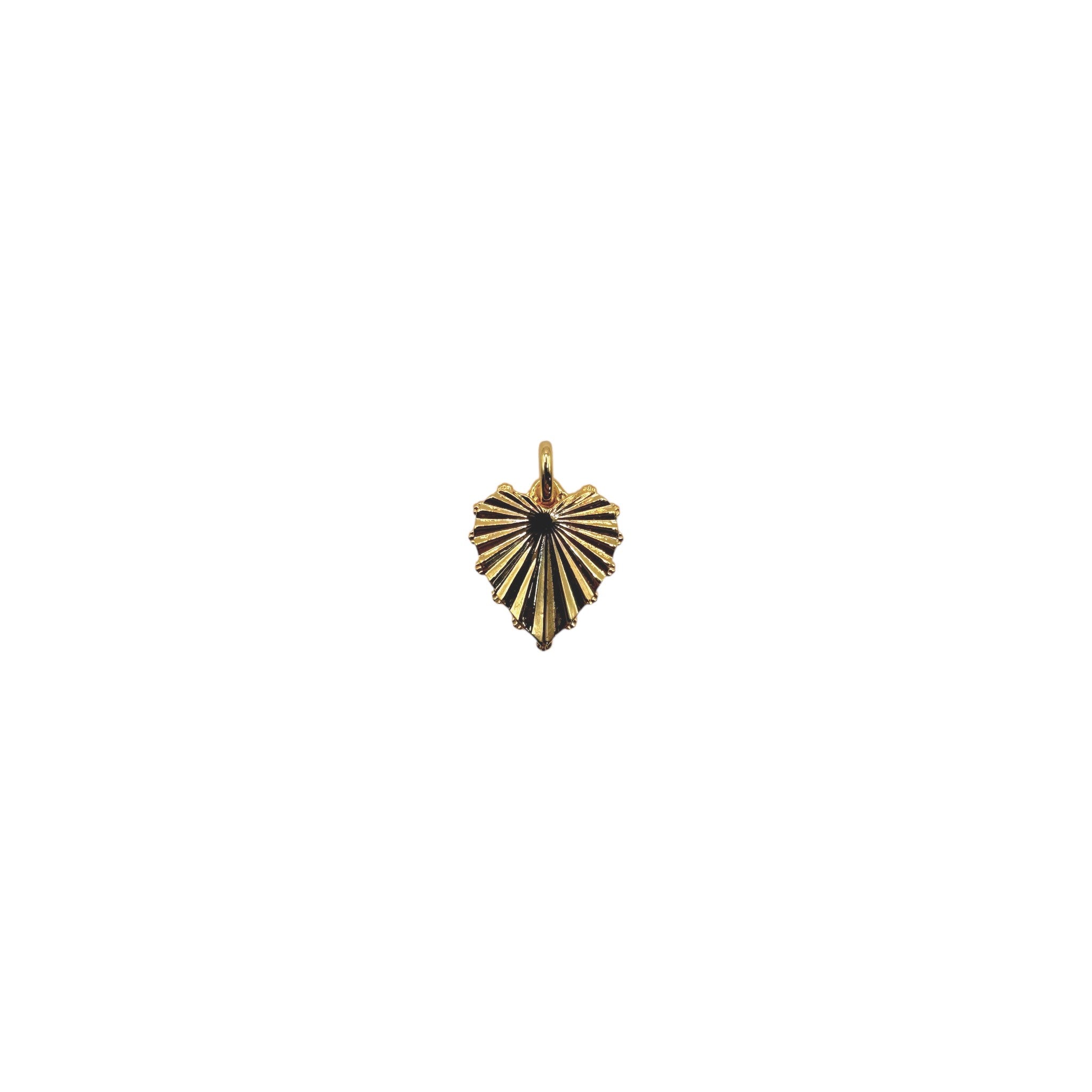 Charm Ribbed Heart 16.5mm