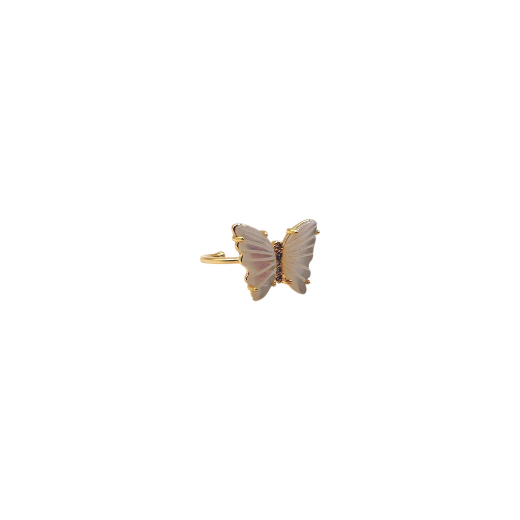 Butterfly Mother of Pearl Ring