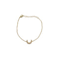White Opal Crecent Moon Bracelet