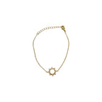 White Opal Circle Sun Bracelet