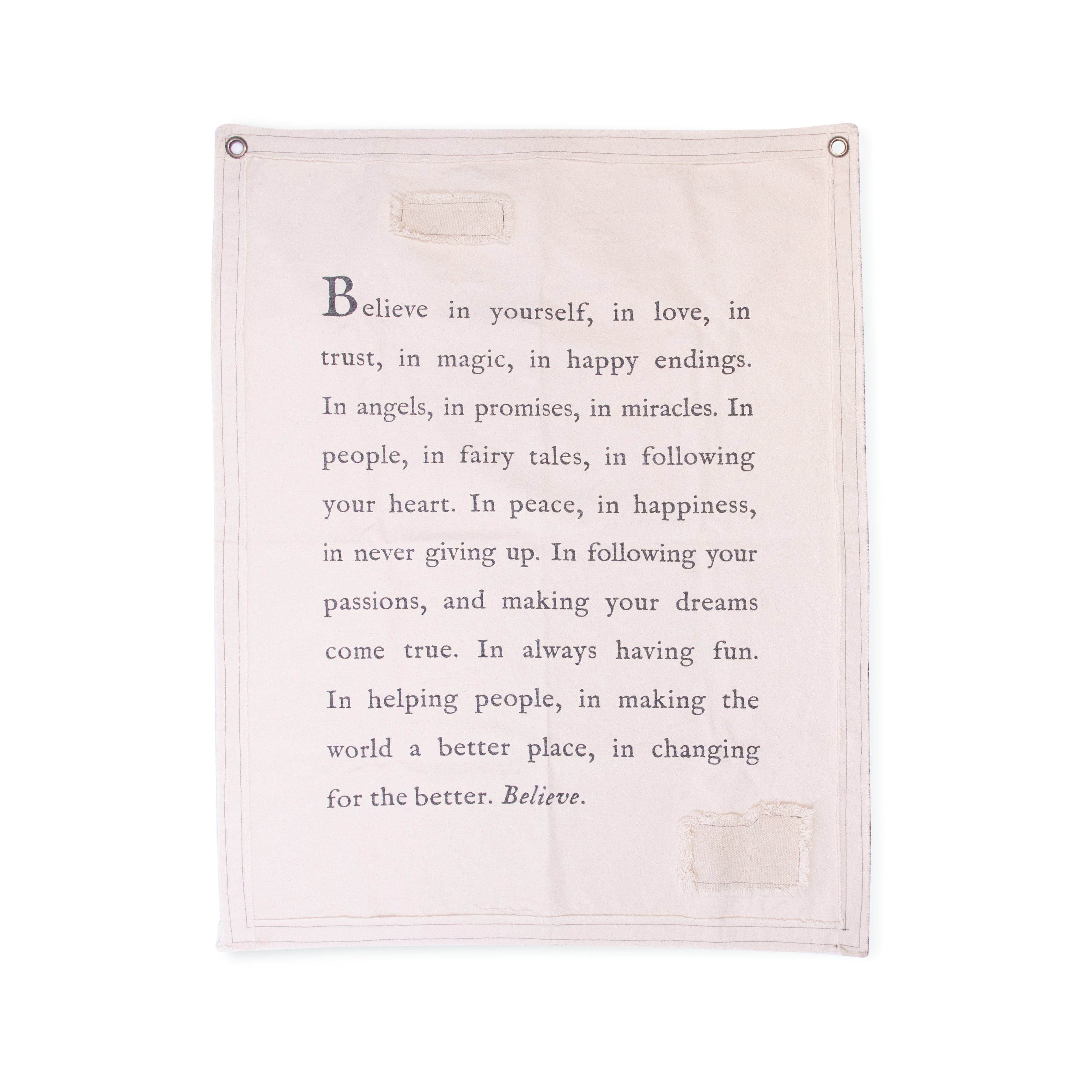 Believe In Yourself Canvas Wall Hanging 31.5" x 40"
