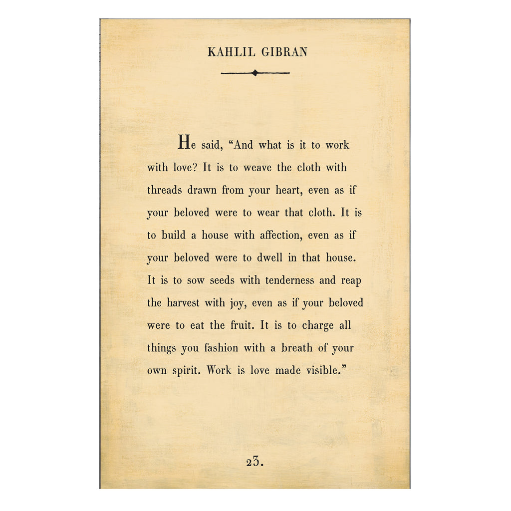 Kahlil Gibran Art Print - Book Collection