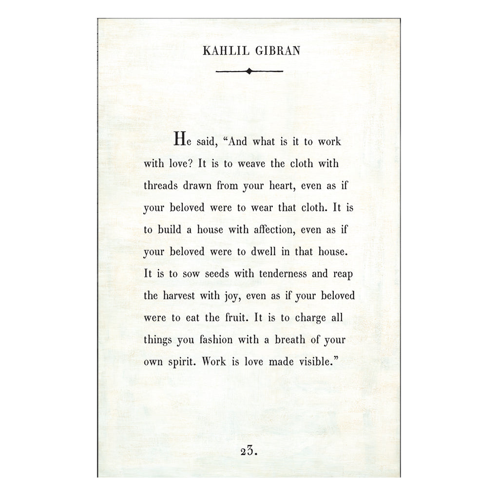 Kahlil Gibran Art Print - Book Collection