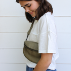 Braided Strap Small Bag Moss