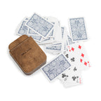 Full Deck Leather Playing Card Case - Maple