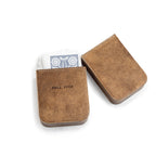 Full Deck Leather Playing Card Case - Maple