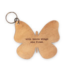 Leather Butterfly Keychain