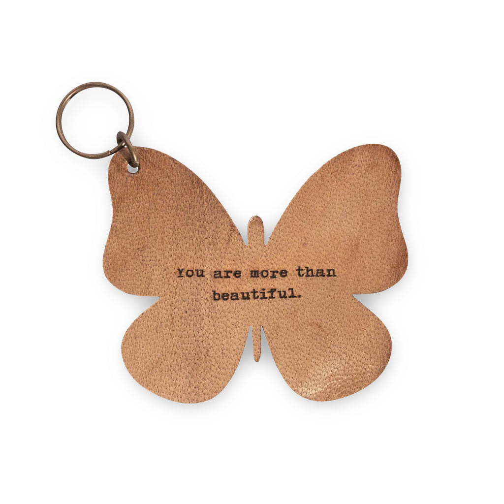 Leather Butterfly Keychain