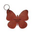 Leather Butterfly Keychain