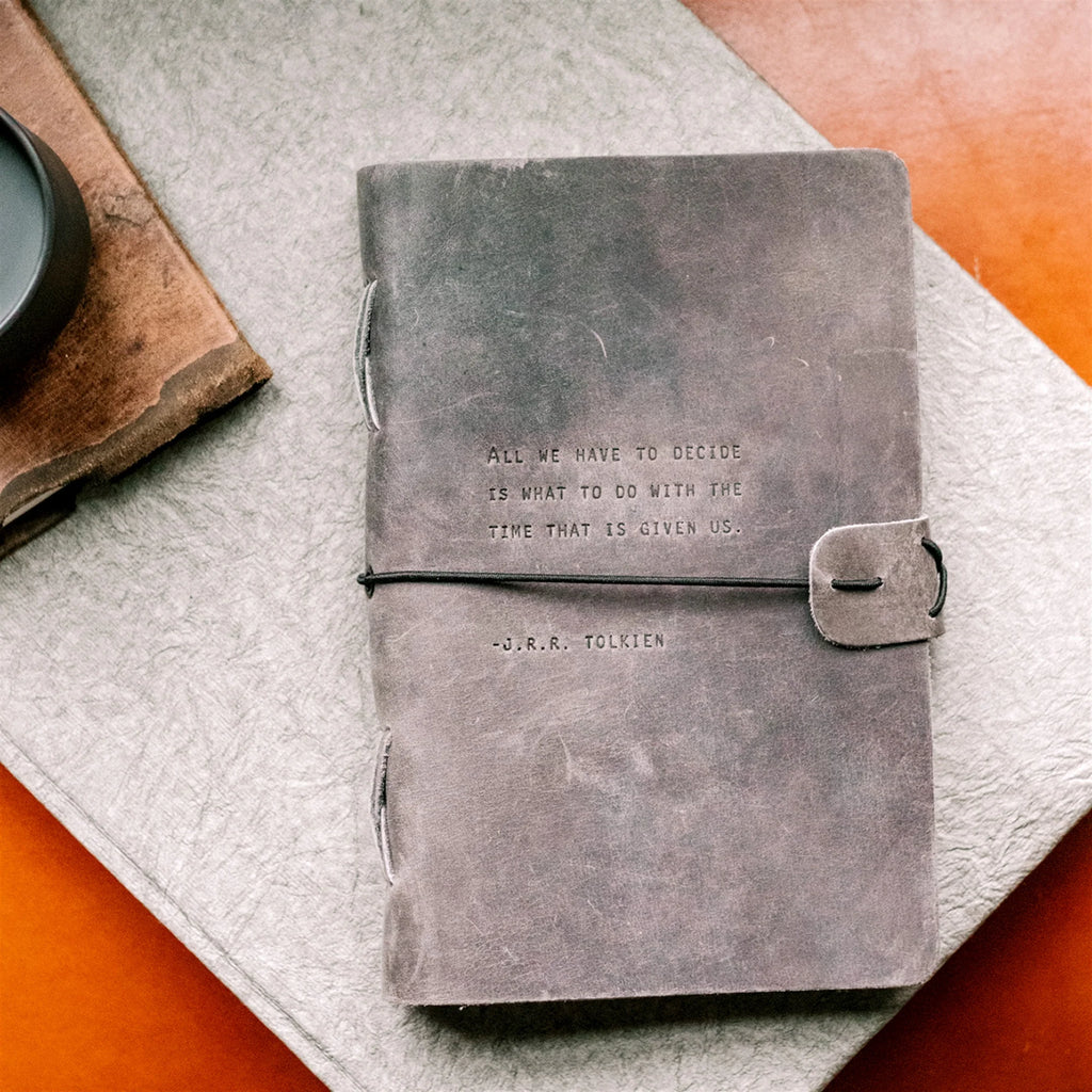 J.R.R. Tolkien Artisan Leather Journal - Charcoal