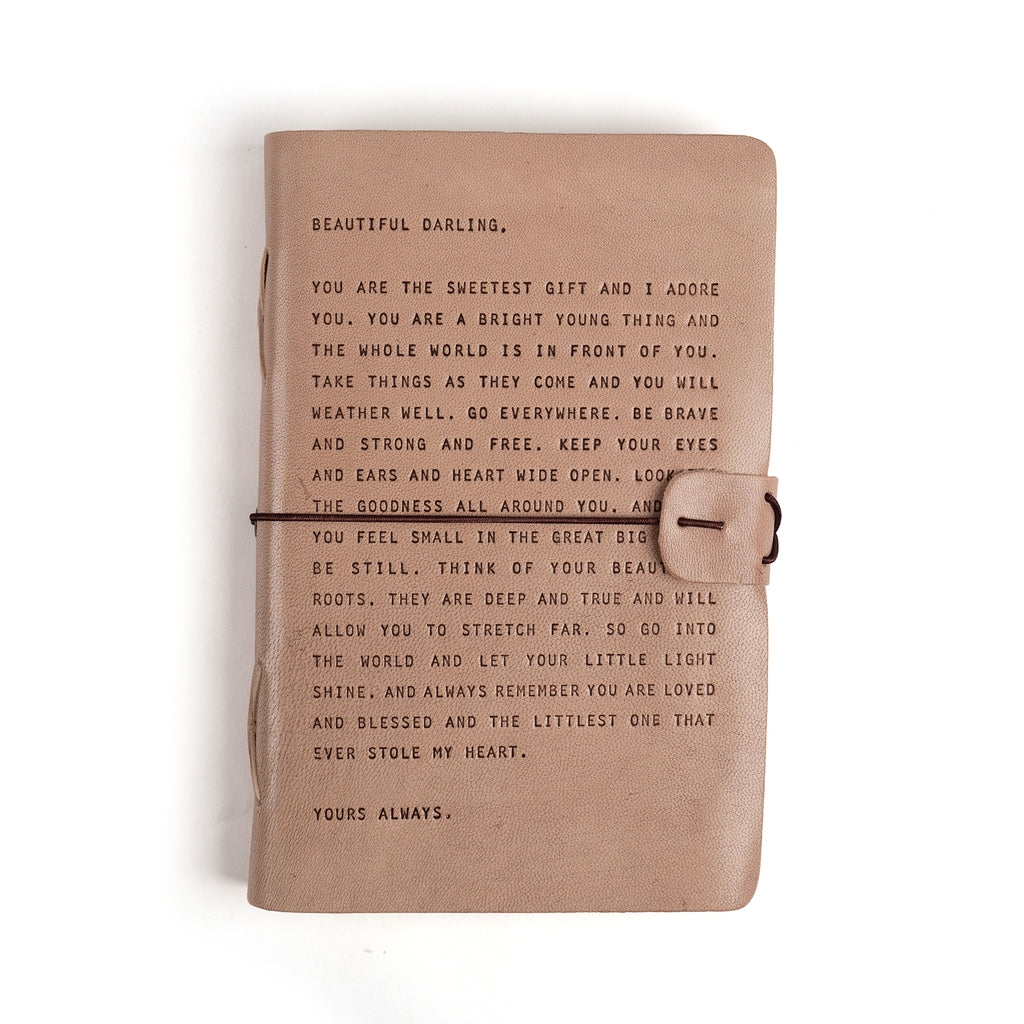 Letter for Sophie Artisan Leather Journal - Blush