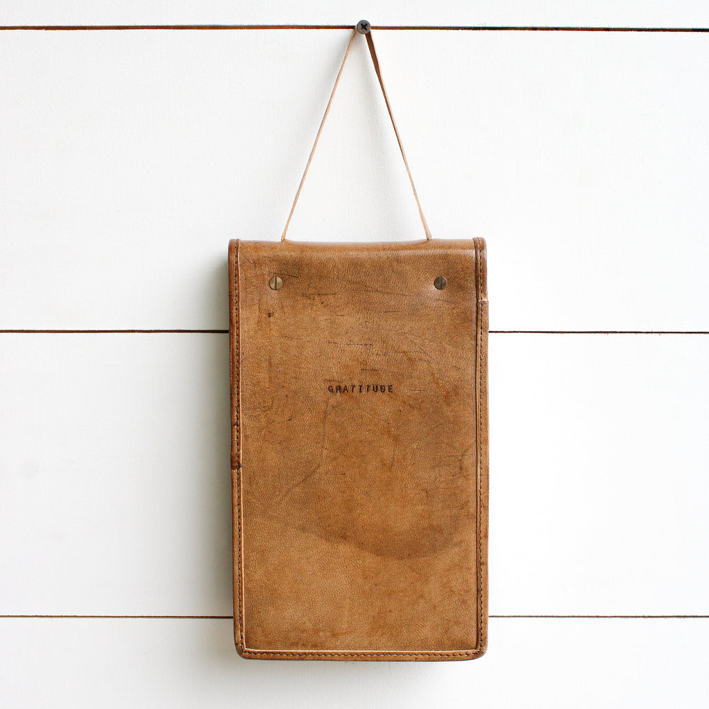 Gratitude Hanging Leather Journal