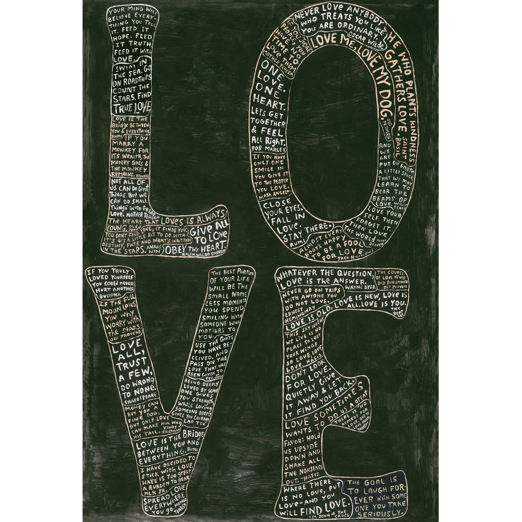 L-O-V-E Art Print in Black