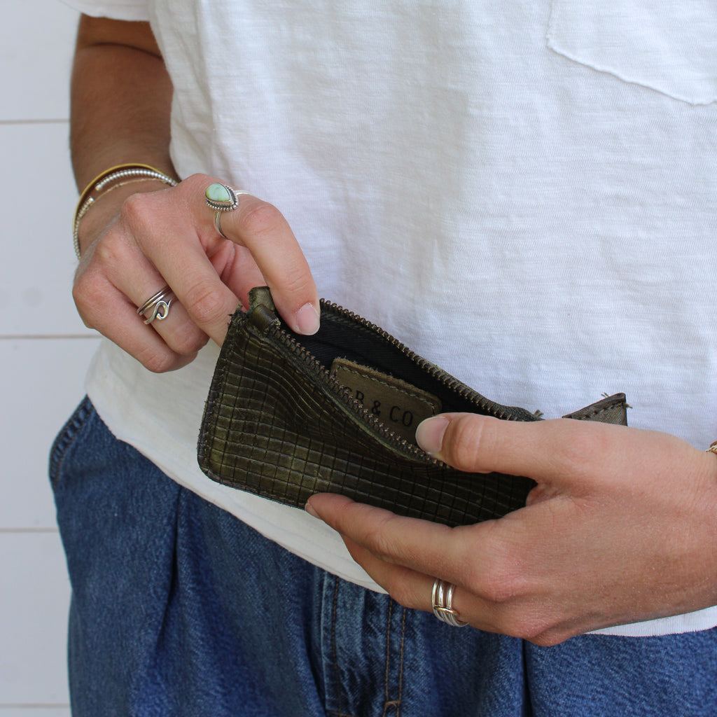 Scale Key Wallet  Moss