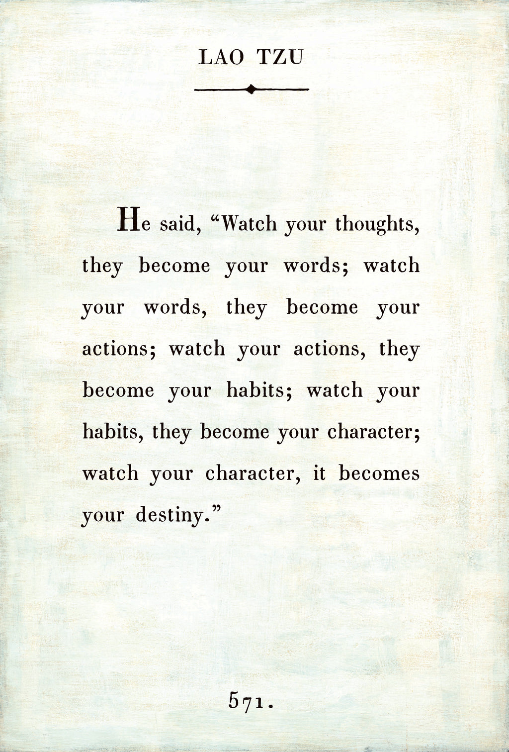 Lao Tzu Art Print - Book Collection