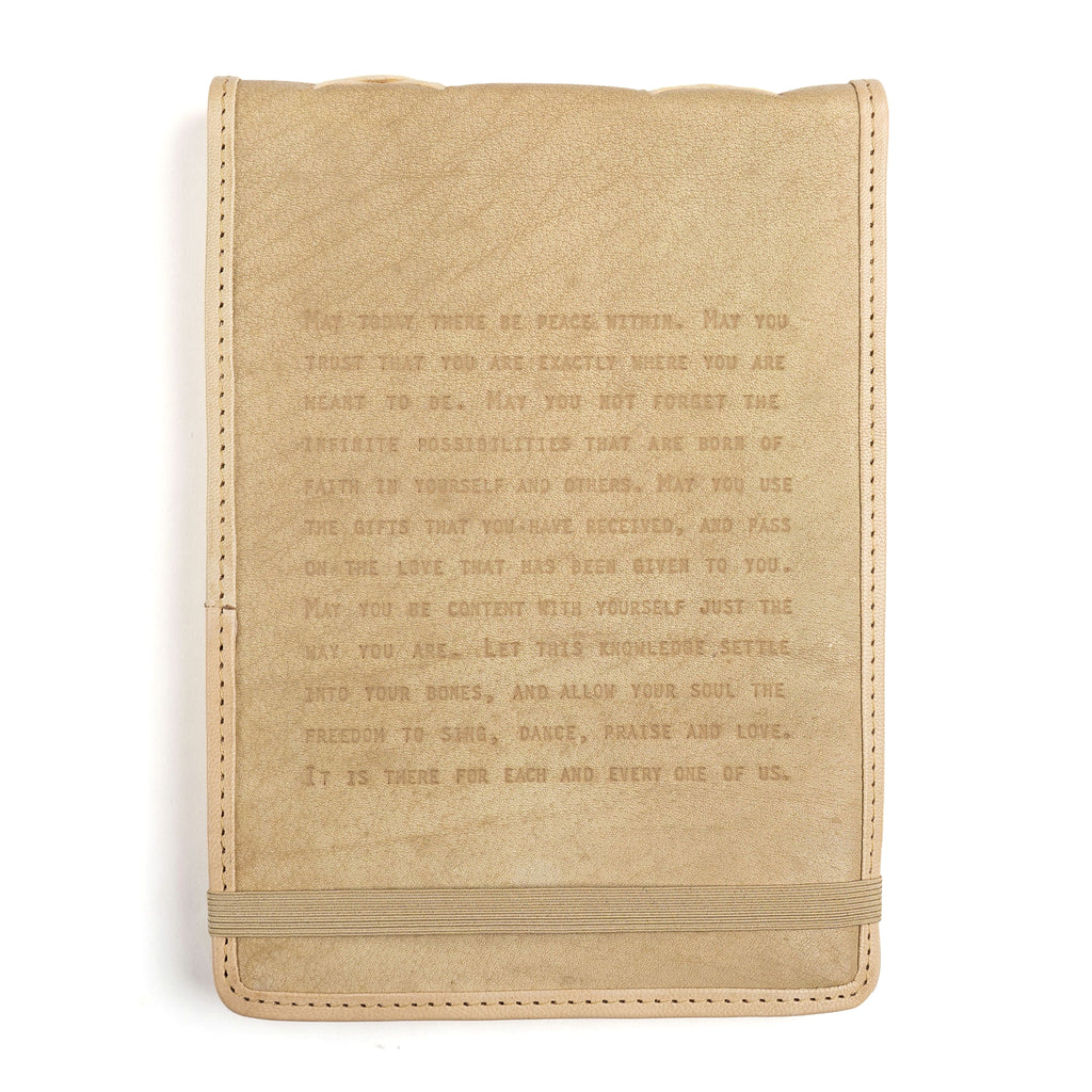 There Be Peace Within Signature Leather Journal - Honey
