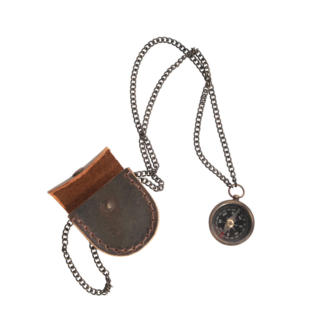 ***Let Your Heart Be Your Compass with Leather Pouch