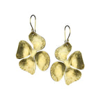 Liza Earrings - Brass, Flower