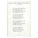 Love is More Thicker Art Print - Poetry Collection