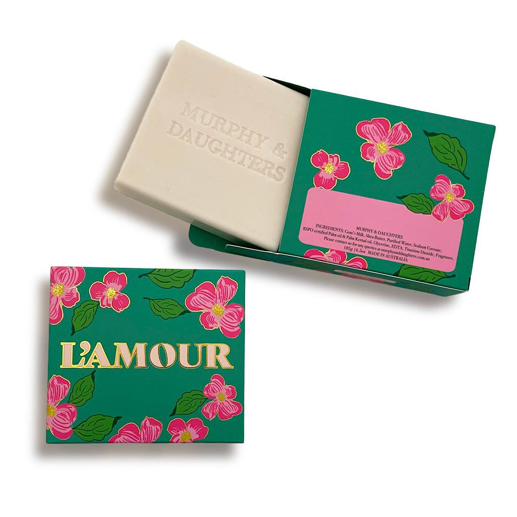 Message On a Soap - L’AMOUR- geranium