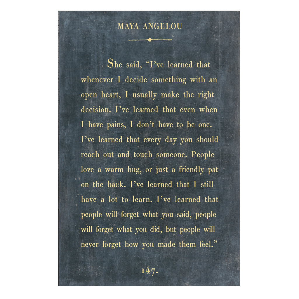 Maya Angelou - Book Collection - Art Print