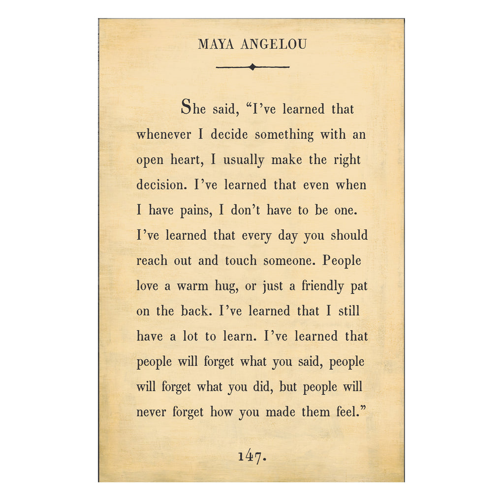 Maya Angelou - Book Collection - Art Print