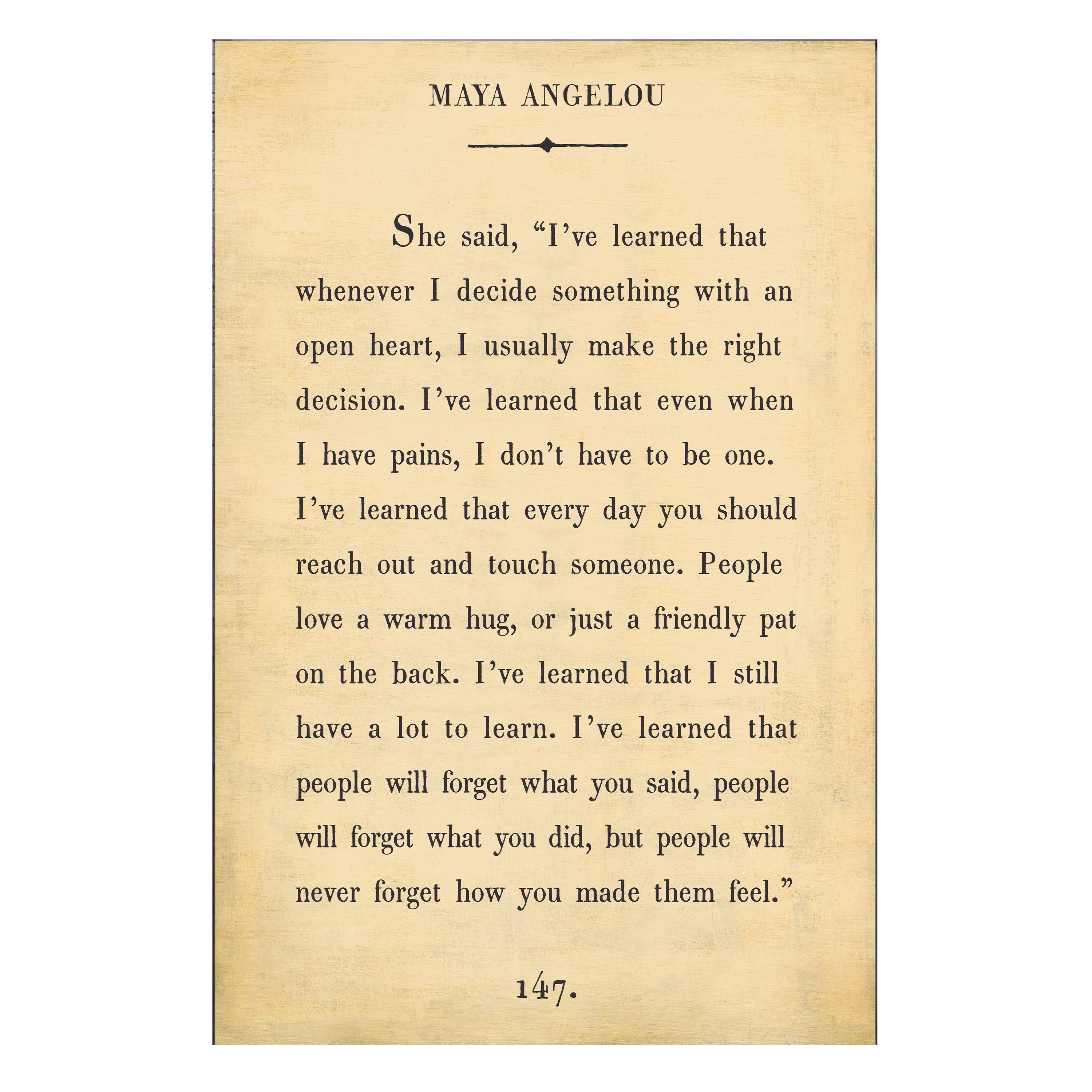 Maya Angelou - Book Collection - Art Print