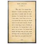 Maya Angelou Art Print - Grey Wood