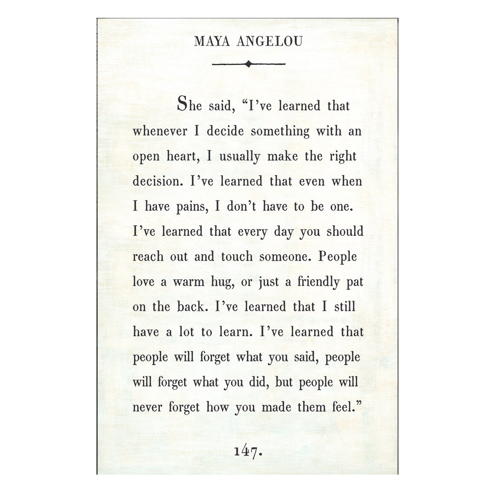 Maya Angelou - Book Collection - Art Print