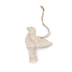 Dove Whitewash Wooden Ornament