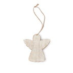 Angel Whitewash Wooden Ornament